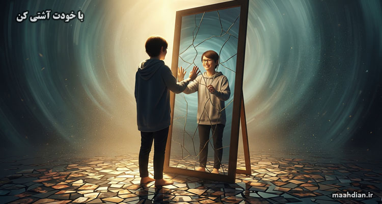 آشتی با خود یعنی همون رسیدن به صلح درونی